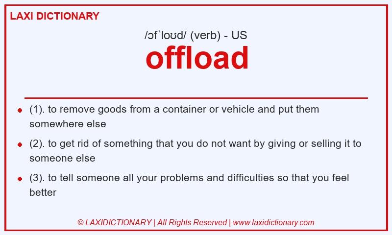 Definition offload in American English
