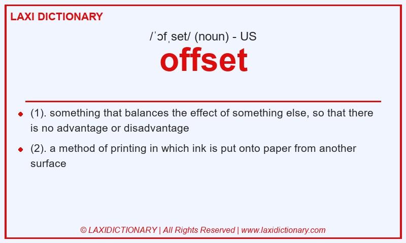 Definition offset in American English