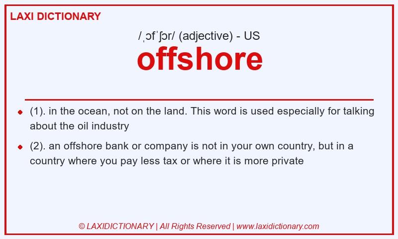 Definition offshore in American English