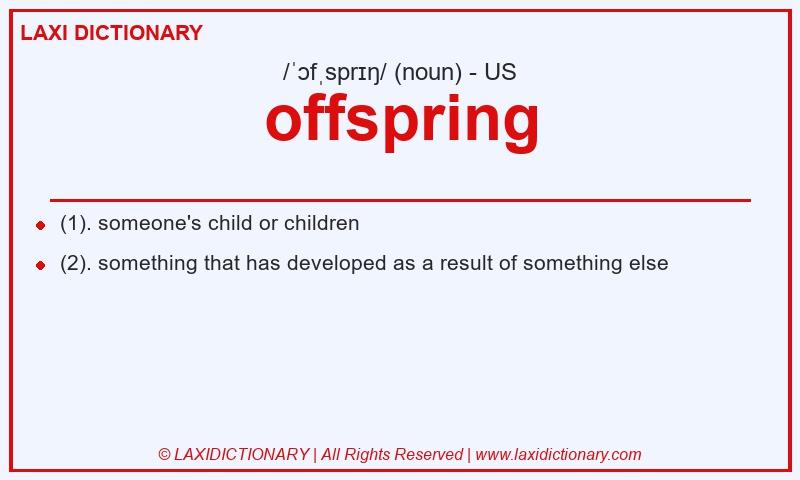 Definition offspring in American English