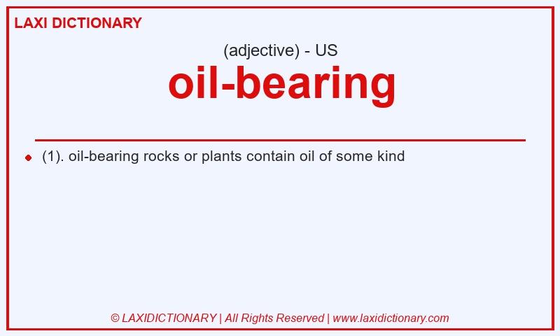 Definition oil-bearing in American English