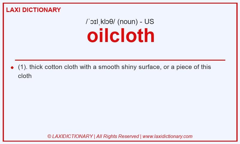Definition oilcloth in American English