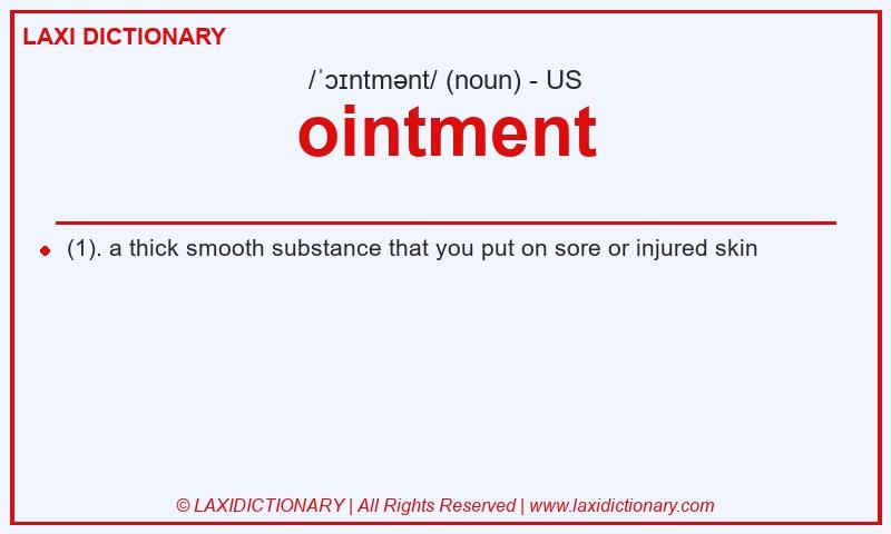 Definition ointment in American English