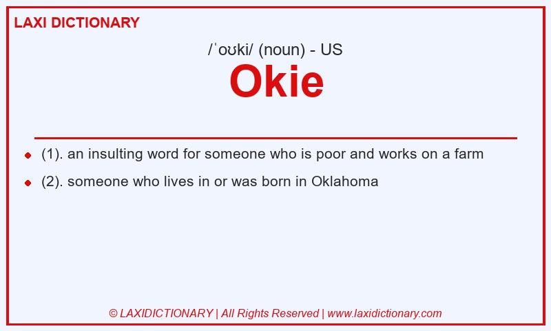Definition Okie in American English