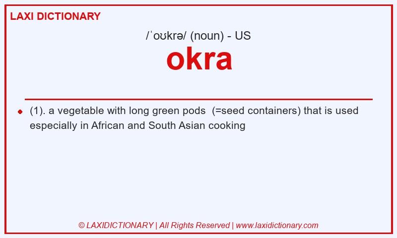 Definition okra in American English