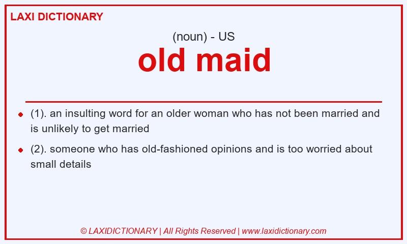 Definition old maid in American English