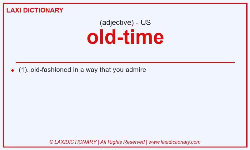 Definition old-time in American English
