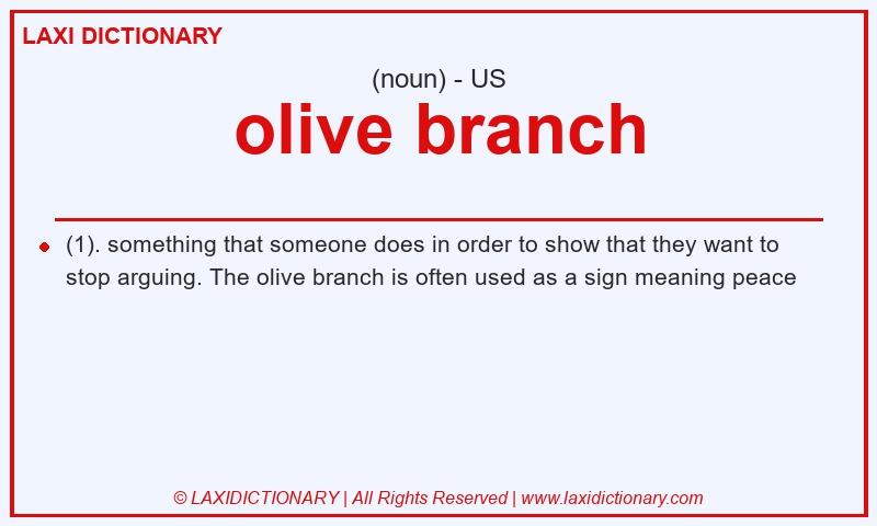 Definition olive branch in American English