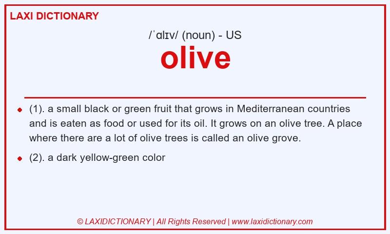 Definition olive in American English