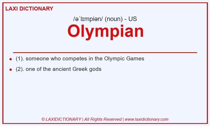 Definition Olympian in American English