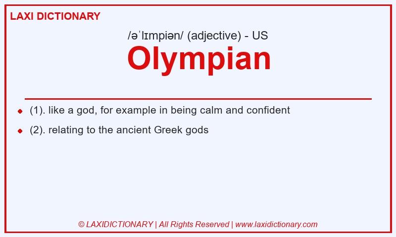 Definition Olympian in American English