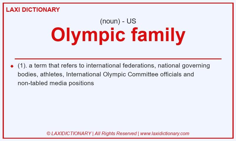 Definition Olympic family in American English