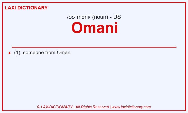 Definition Omani in American English