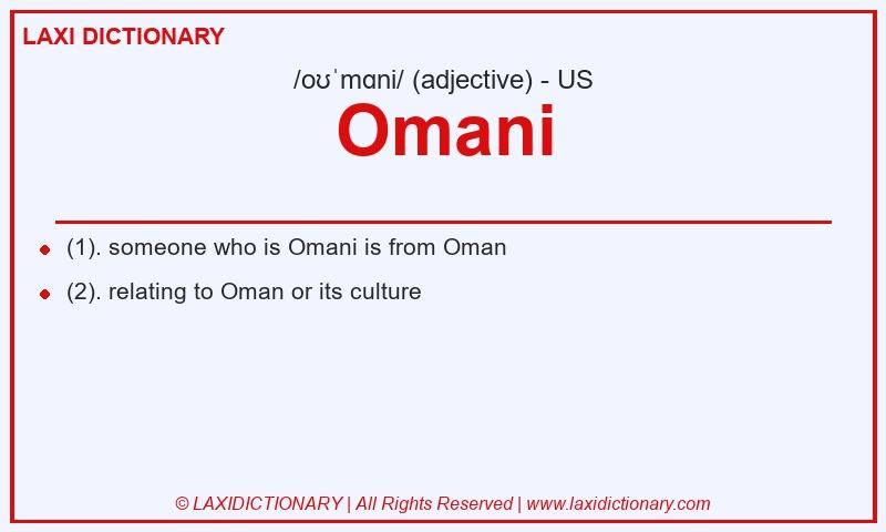 Definition Omani in American English