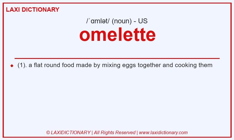 Definition omelette in American English