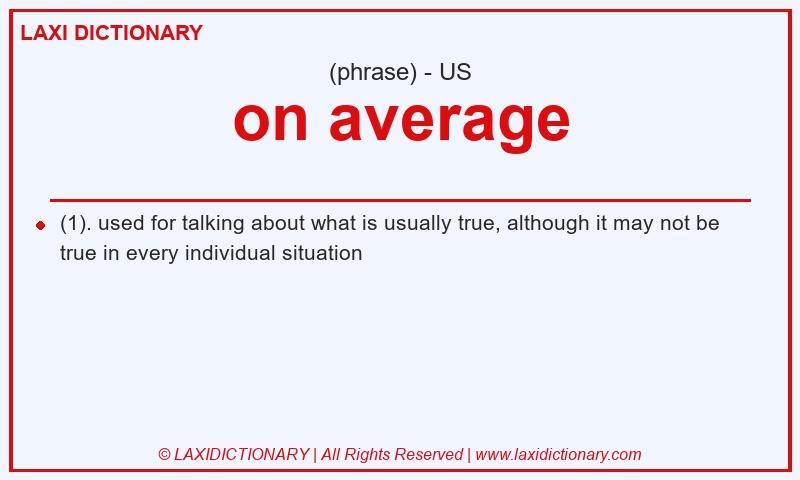Definition on average in American English