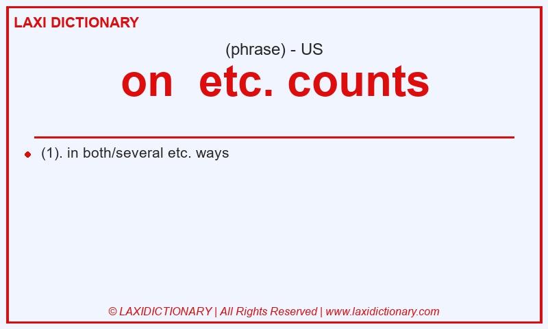 Definition on etc. counts in American English