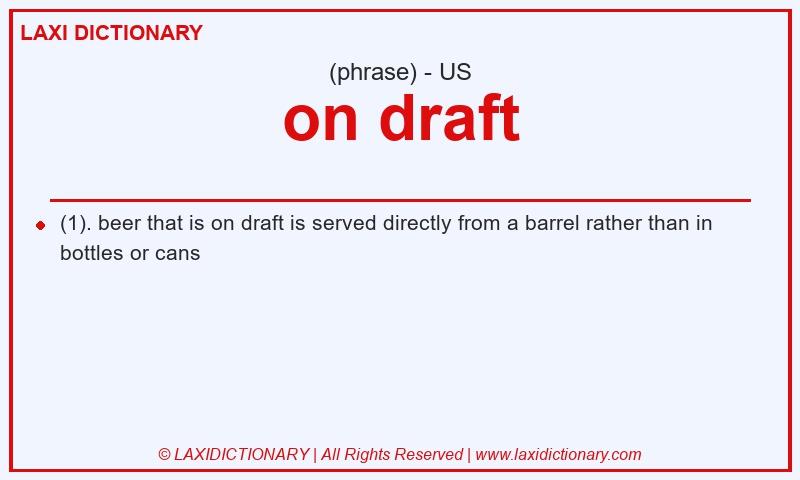 Definition on draft in American English