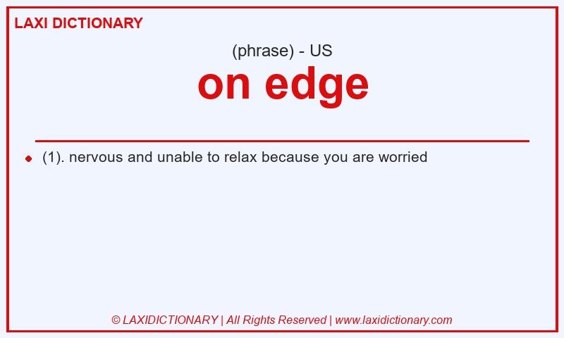 Definition on edge in American English