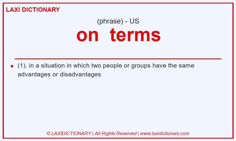 Definition on terms in American English