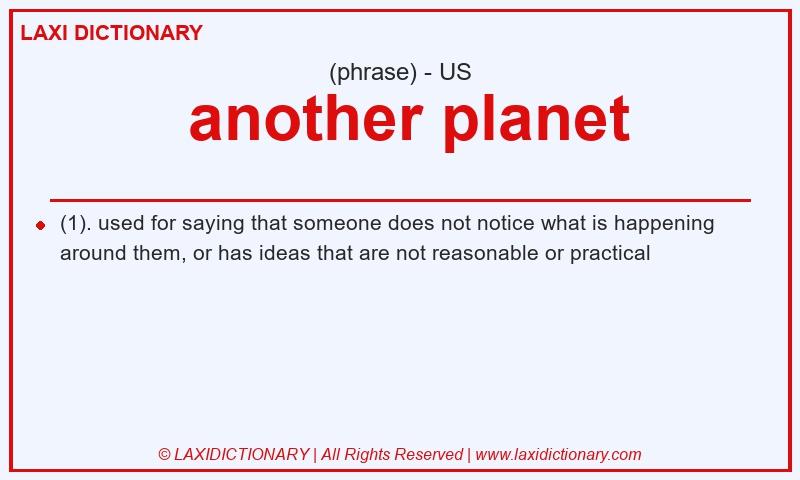 Definition  another planet in American English