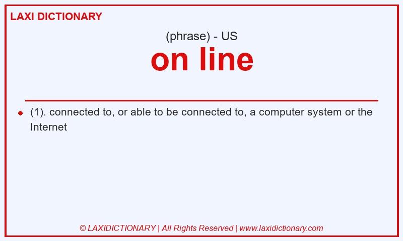 Definition on line in American English