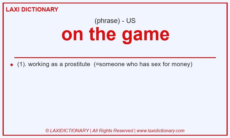 Definition on the game in American English