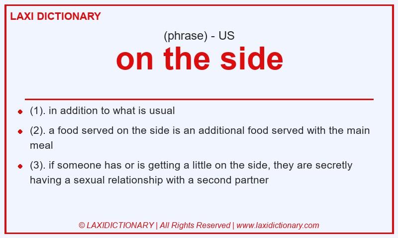 Definition on the side in American English