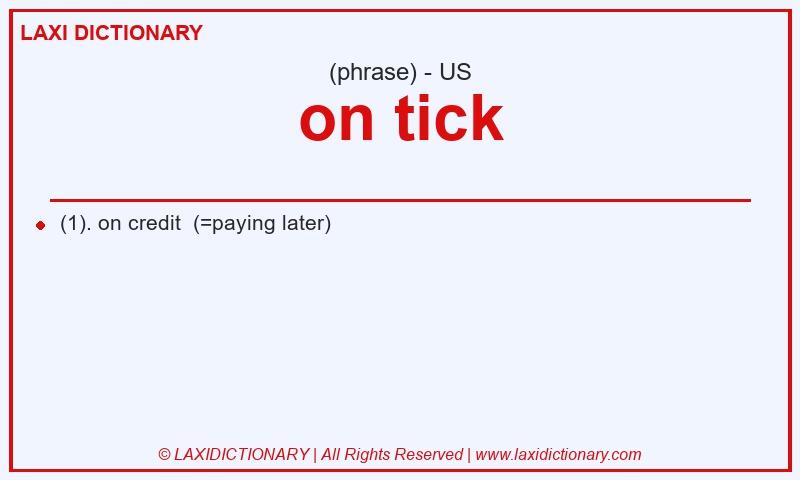 Definition on tick in American English