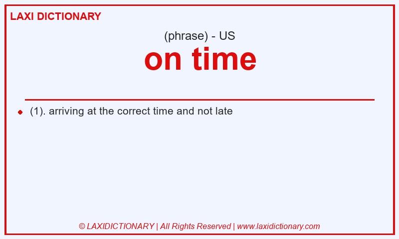 Definition on time in American English