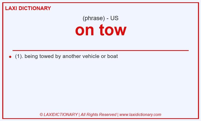 Definition on tow in American English
