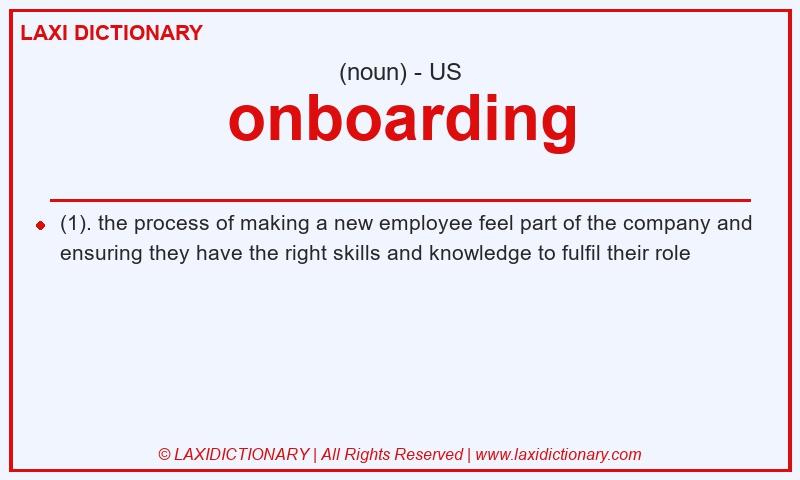 Definition onboarding in American English