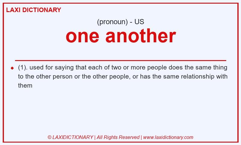 Definition one another in American English
