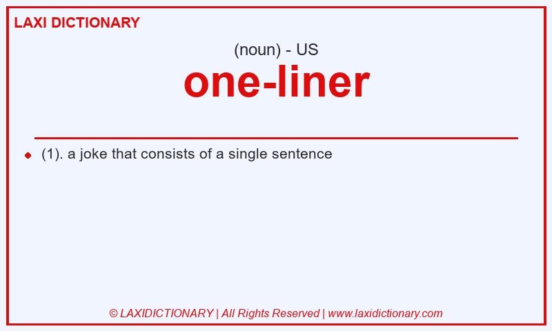 Definition one-liner in American English