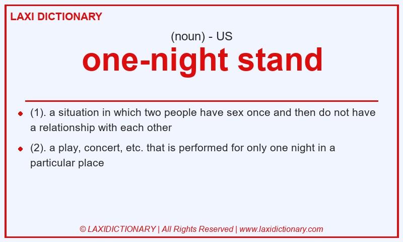 Definition one-night stand in American English