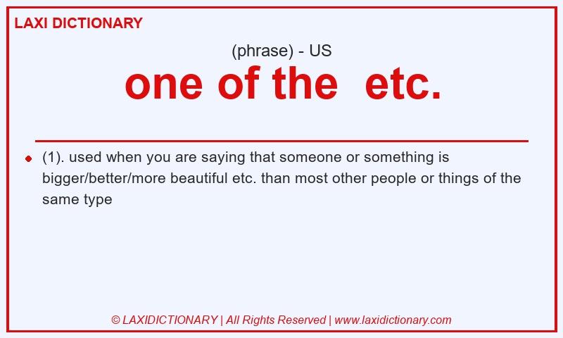 Definition one of the  etc. in American English
