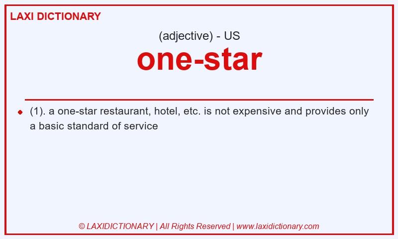 Definition one-star in American English