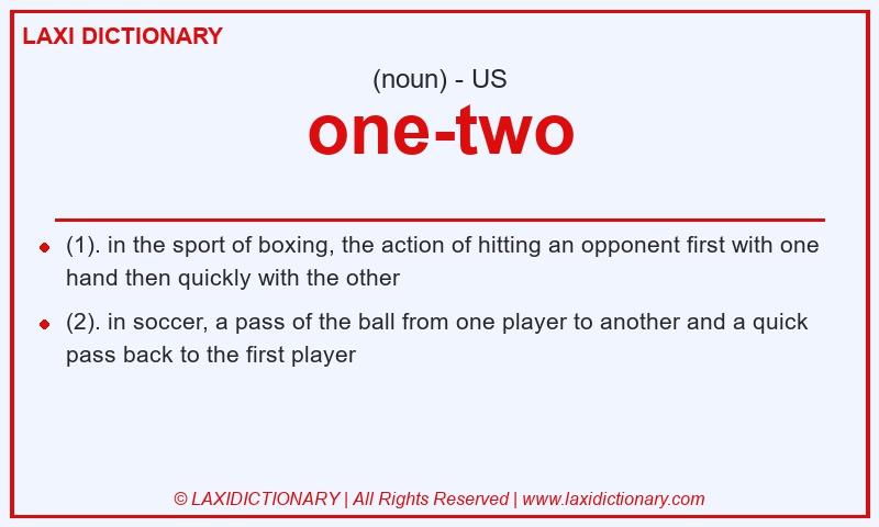 Definition one-two in American English