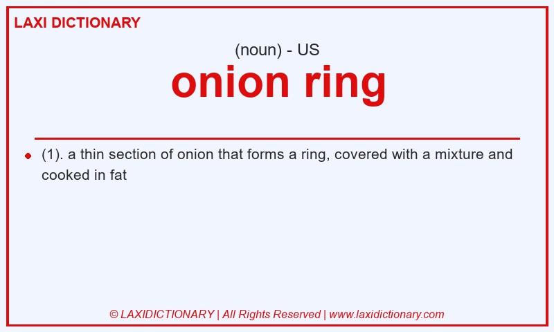 Definition onion ring in American English