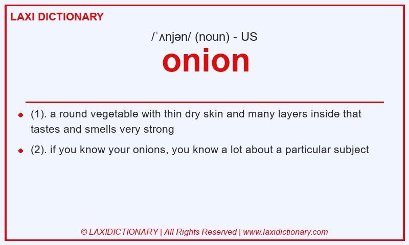 Definition onion in American English