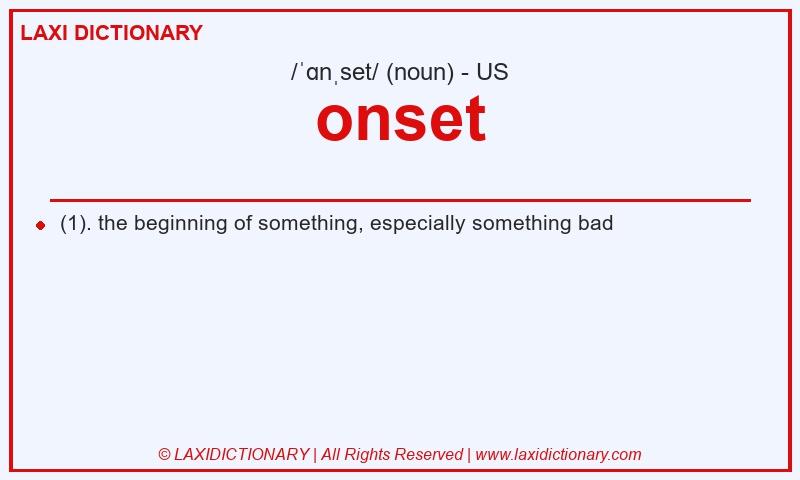 Definition onset in American English