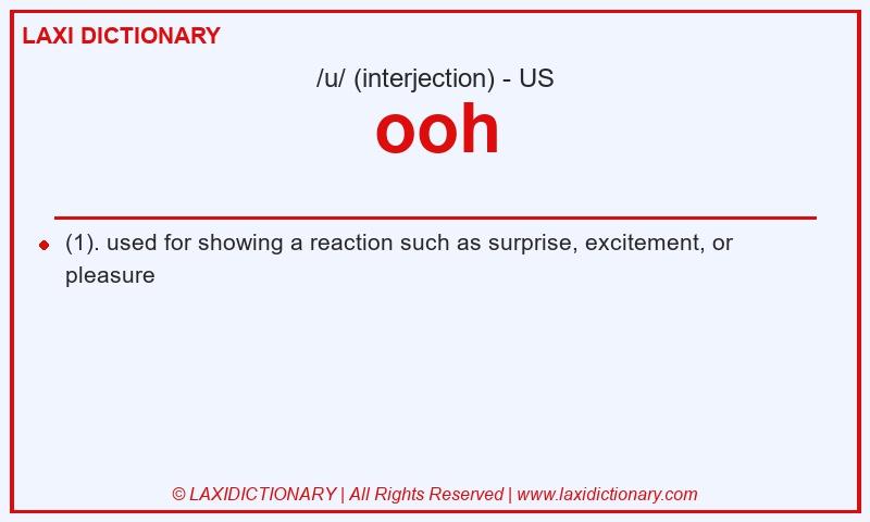 Definition ooh in American English