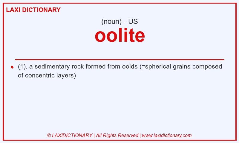 Definition oolite in American English