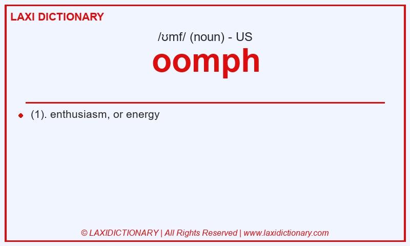 Definition oomph in American English