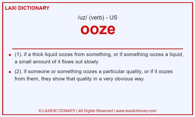 Definition ooze in American English