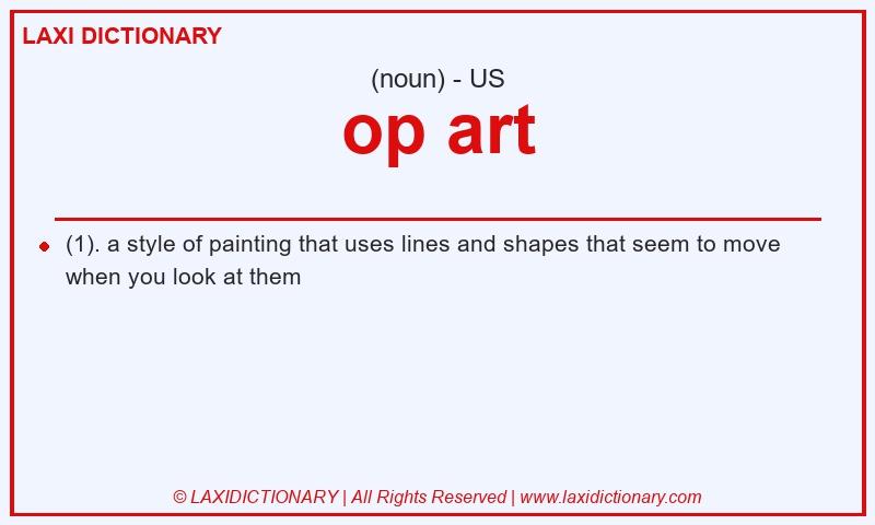 Definition op art in American English