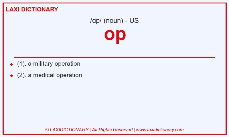 Definition op in American English