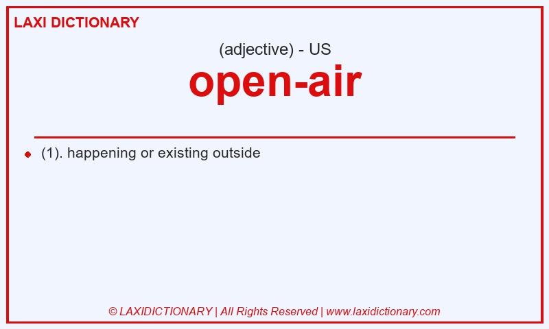 Definition open-air in American English