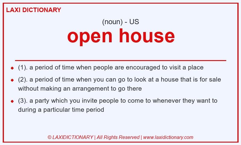Definition open house in American English