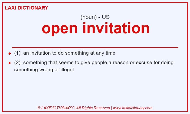 Definition open invitation in American English